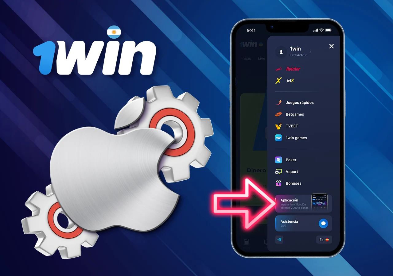 1Win aplicación de apuestas para iOS